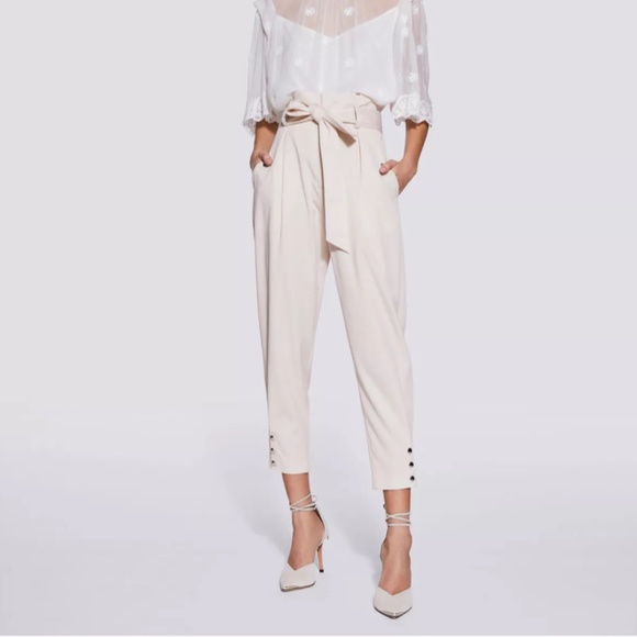 IRO Ecru Boric Paperbag Pants - Picture 1 of 5